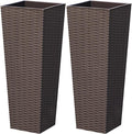 Greesum 24 Inch Tall Plastic Planters, Detachable Inner Pot & Drainage Holes by Acurax