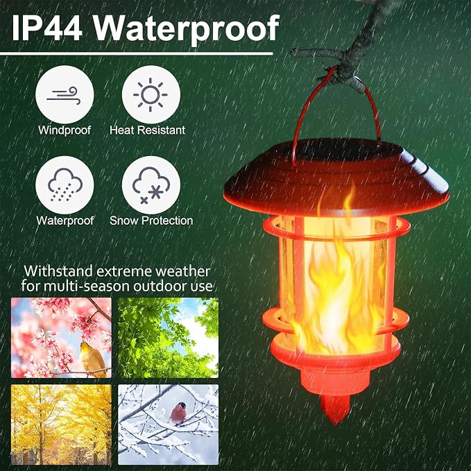 Dynaming 6 Pack Christmas Solar Flame Garden Lights Outdoor, Dual Use - Image 7