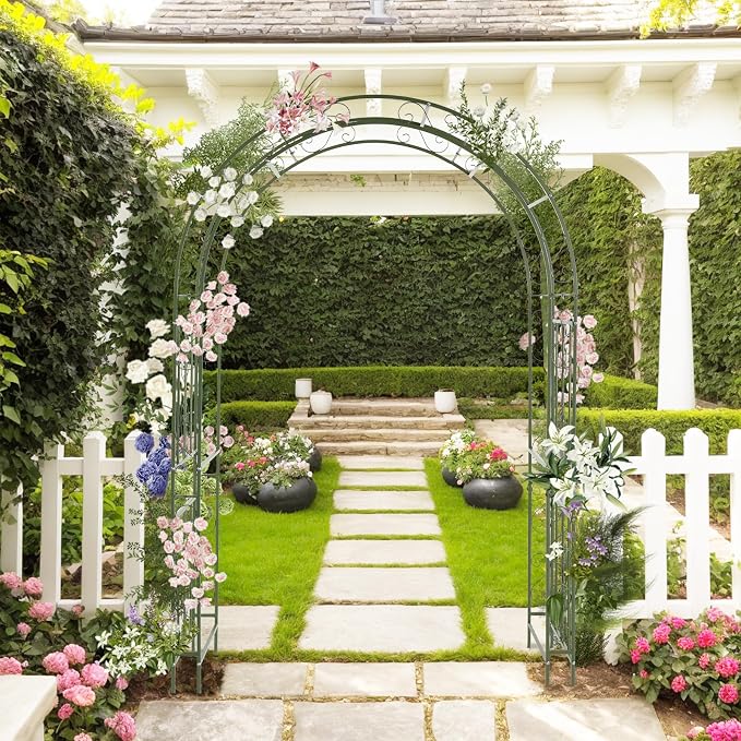 Outvita Garden Arch Arbor, Heavy Duty Metal Arbour Archway, Decorative Frame - Image 2