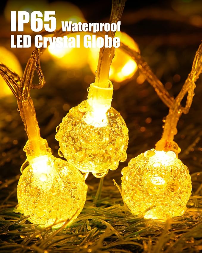 Minetom Crystal Globe String Lights - 33 ft 100 LED USB Color Changing Globe - Image 7