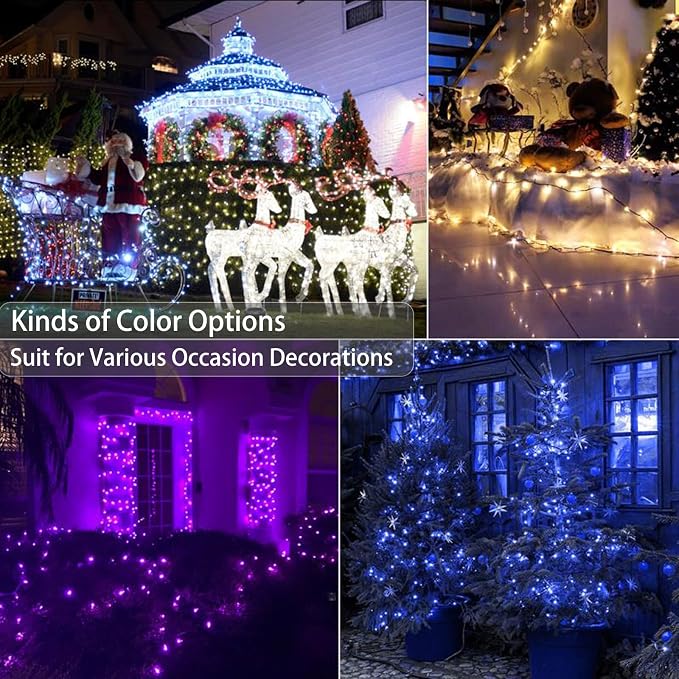 Brizled Christmas String Lights, 33ft 100 LED Color Changing Christmas Lights - Image 9