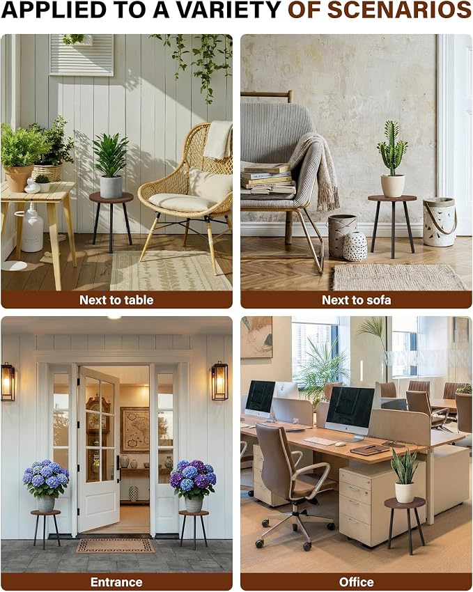 Plant Stand Indoor 14'': Indoor Plant Stand 2 Pack Metal Plant Table - Image 8