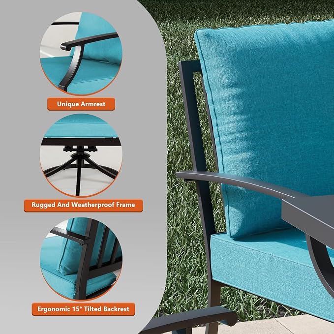 Kullavik 7 PCS Outdoor Dining Table Set - Image 4