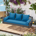 3 Seat Porch Swing, Wicker Patio Swing by YALISSEY