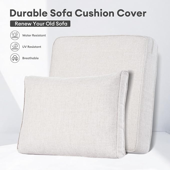 ovios Patio Cushion Covers, Waterproof Cushion Cover - Image 2