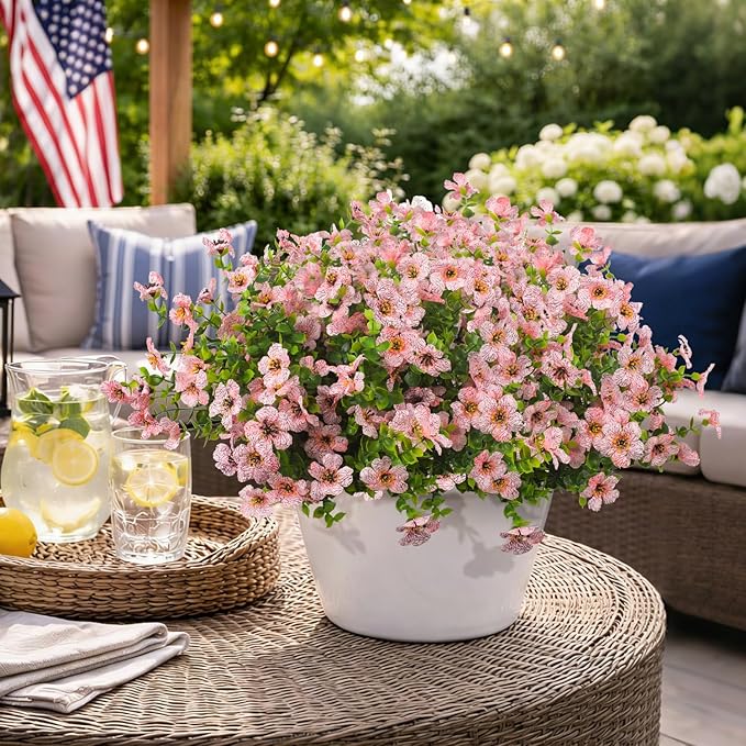20 Bundles Artificial Flowers for Outdoors, UV Resistant Fake Plants Flowers - Image 5