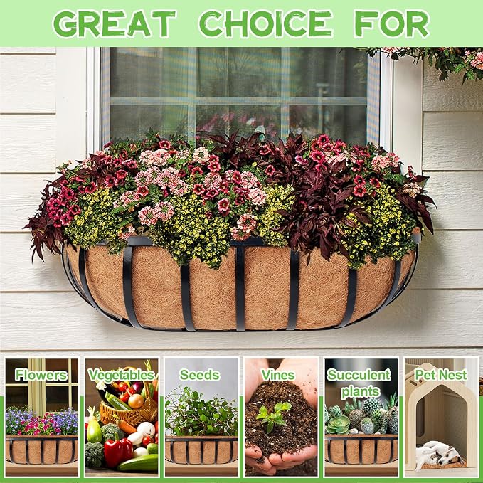 Riare 4 Pack 30 Inch Trough Coco Coir Liners - Image 6