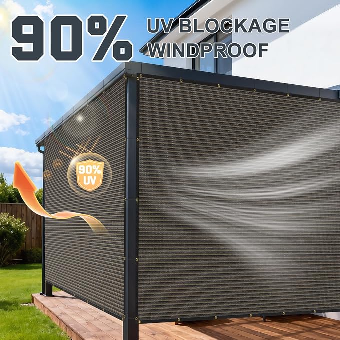 90% Sun Shade Cloth, Kesfitt 12x20FT Garden Shade Cover - Image 7