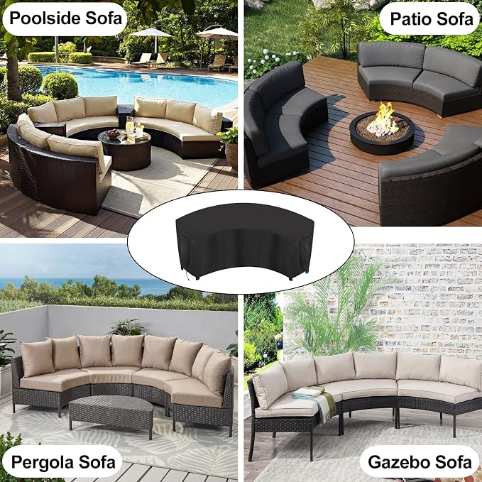 OutdoorLines Waterproof Curved Outdoor Sectional Cover - Image 8