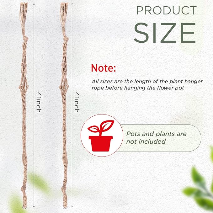 EBOOT 2 Pack 41 Inch Large Macrame Plant Hanger Rope to Hang Flower Pot Plant - Image 2