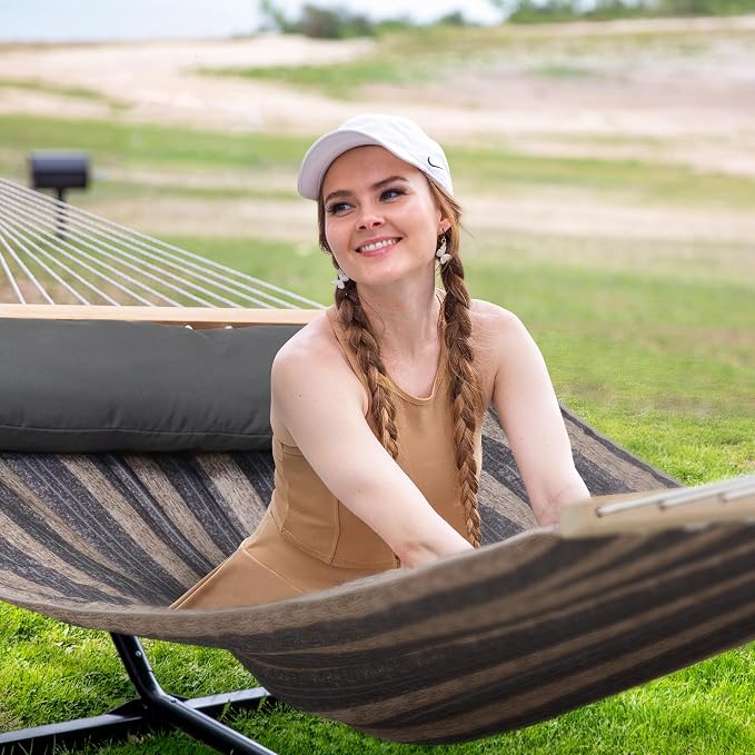 SUNCREAT Hammock with Stand 2 Person Heavy Duty, Freestanding Hammock with - Image 2