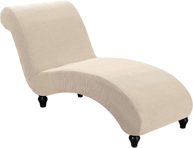 FantasDecor Chaise Lounge Cover Stretch Armless Chair Slipcover by FantasDecor
