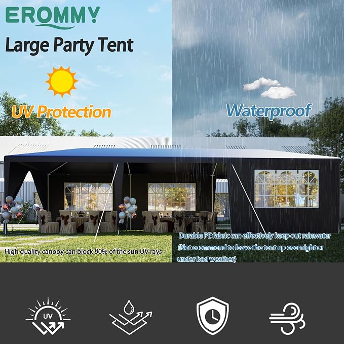 EROMMY 10x30 FT Outdoor Party Tent, Event Shelter - Image 6