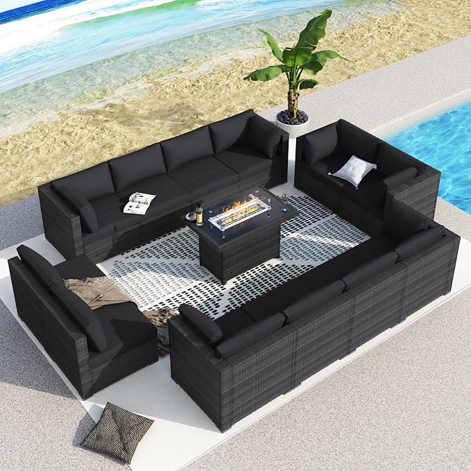 BULEXYARD 13 Piece High Back Patio Furniture Sets by BULEXYARDFURNITURE