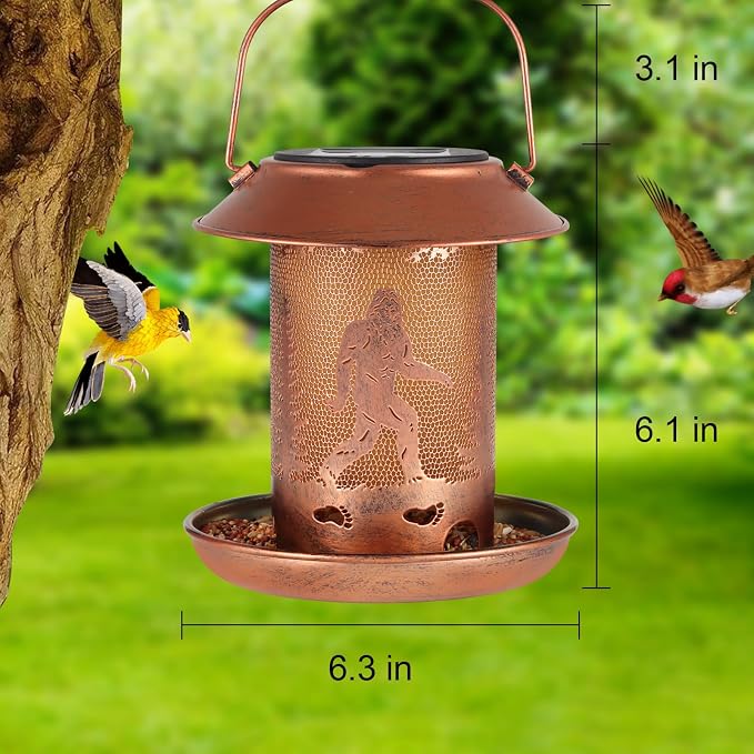 Bird Feeders for Outdoors Solar Lanterns Outdoor Waterproof Bigfoot Hanging - Image 6