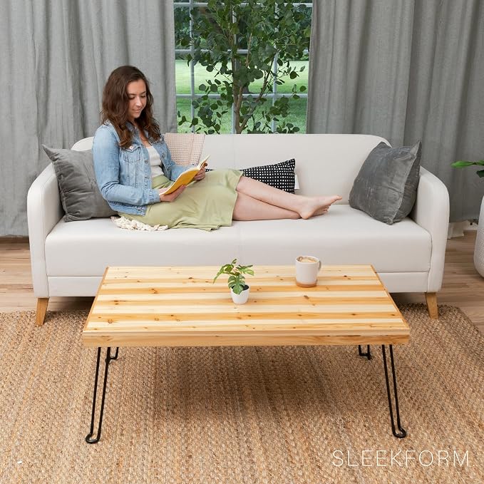 Sleekform Folding Wooden Coffee Table - Image 4