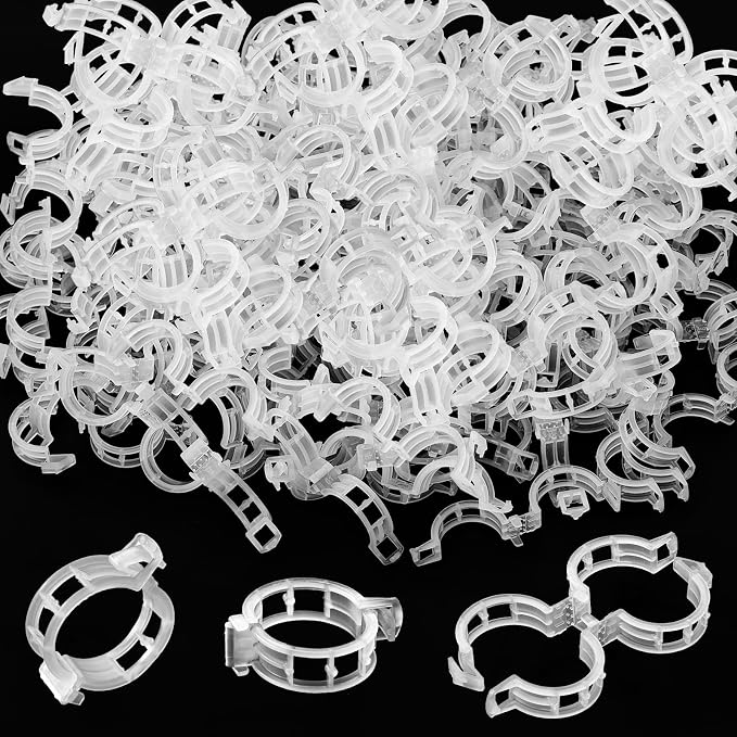 OJYUDD 200 Pcs White Plant Support Garden Clips, Secured Plastic Plant Clip by OJYUDD