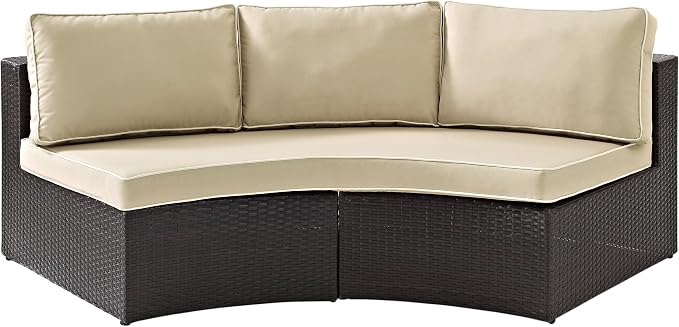 Crosley Furniture Catalina Outdoor Sectional Sofa, 3-Person Wicker Patio Couch - Image 4