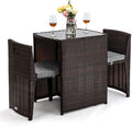 Bonnlo 3 PCS Wicker Outdoor Patio Bistro Set, Patio Furniture Set by Bonnlo