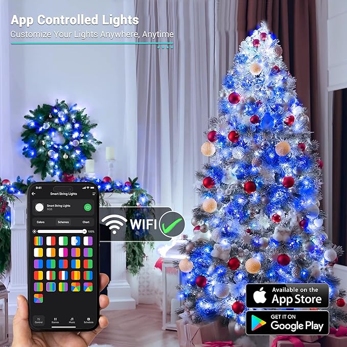 Brizled Smart String Lights, 196ft 600 LED Smart WiFi Color Changing Fairy - Image 2