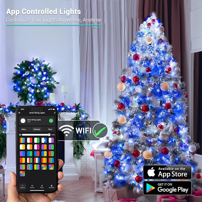 Brizled Smart Color Changing Christmas Lights, 66ft 200LED WiFi String Lights - Image 7