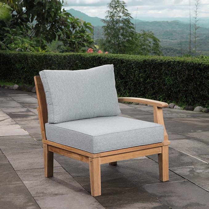 Modway Marina Premium Grade A Teak Wood Outdoor Patio Right-Facing Sofa in by Modway