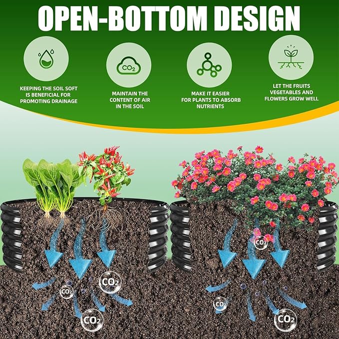 17" Tall Elevated Round Metal Rised Garden Bed- 4'x4' in Size and 0.8MM Thick - Image 2