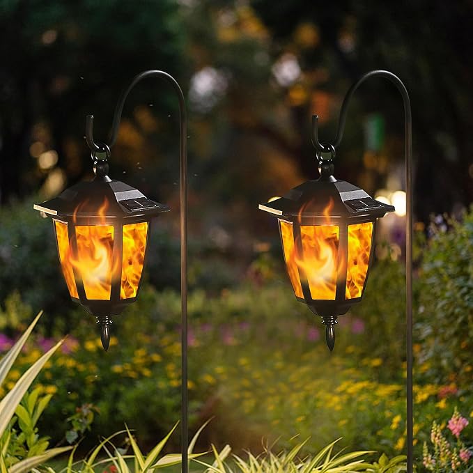 Dynaming 2 Pack Solar Flame Hanging Lights Outdoor, Halloween Solar Flickering - Image 8