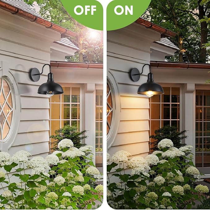 Large Outdoor Wall Sconce, 2 Pack Exterior Waterproof Farmhouse Barn Light - Image 4