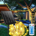 98FT Waterproof 300LEDs Solar Rope Lights, Type C Charging, Remote-Controlled by LairtPOW