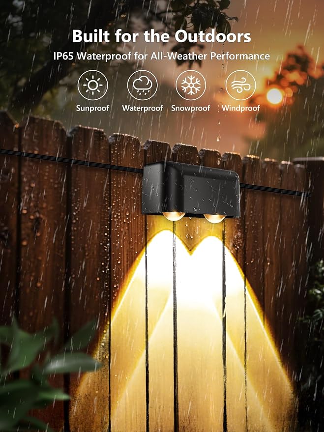 Brizled Smart Fence Lights, RGBCW Outdoor Deck Lights APP & Voice Controlled - Image 8