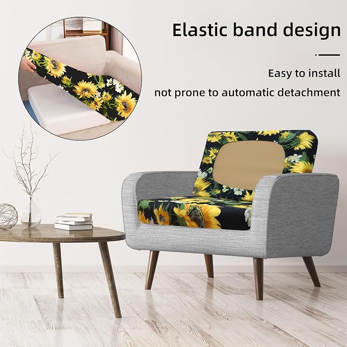 8Pcs Stretch Patio Cushion Covers, Outdoor Couch Covers Replacement, Outdoor - Image 5