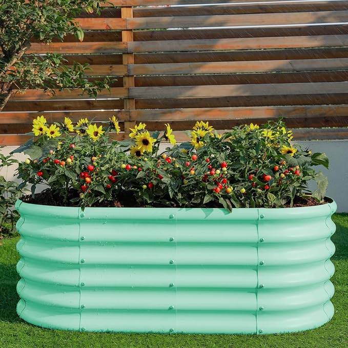 Land Guard 18“ Tall 4×2ft Galvanized Raised Garden Bed Kit, Galvanized Planter - Image 5