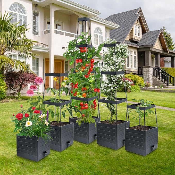 MQUPIN Tomato Planter Box with Trellis - Image 7