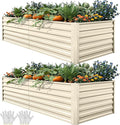 YITAHOME 6x3x2ft 2pcs Large Raised Garden Bed Kit, Galvanized Metal Planter Box by YITAHOME