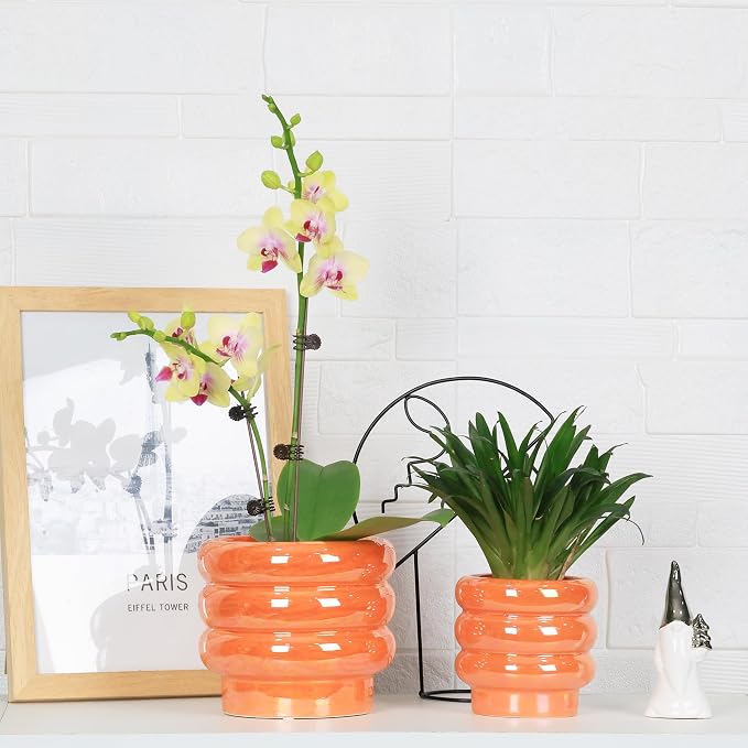 4.1 inch 4 pcs Ceramic Plant Pots - Image 7