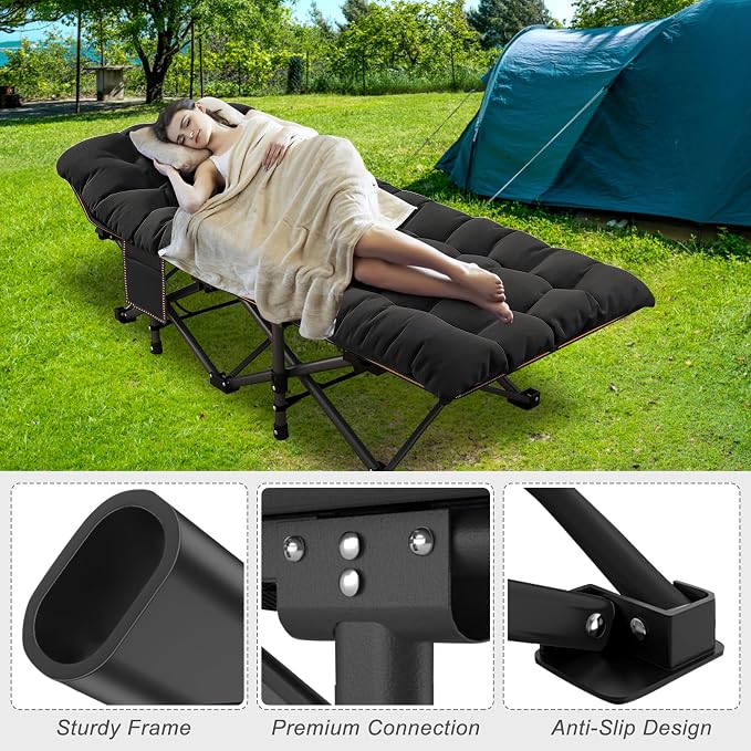 ABORON 2PK XXL Camping Cot for Adults 900LBS - Image 2