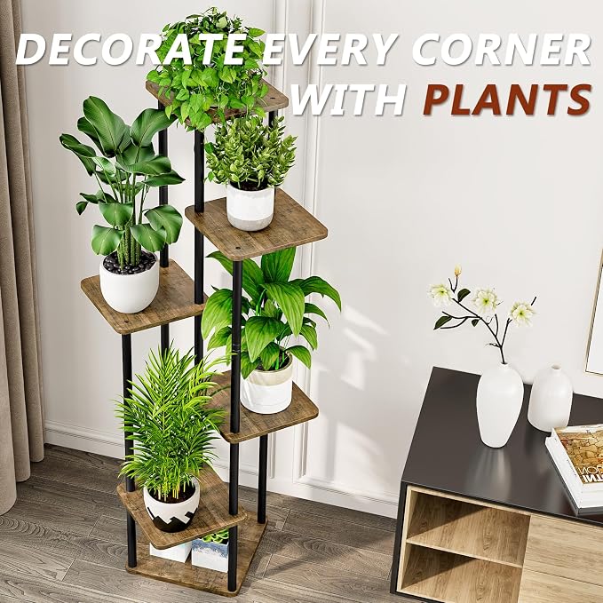 AZERPIAN Plant Stand 6 Tier Indoor Metal Flower Shelf - Image 6