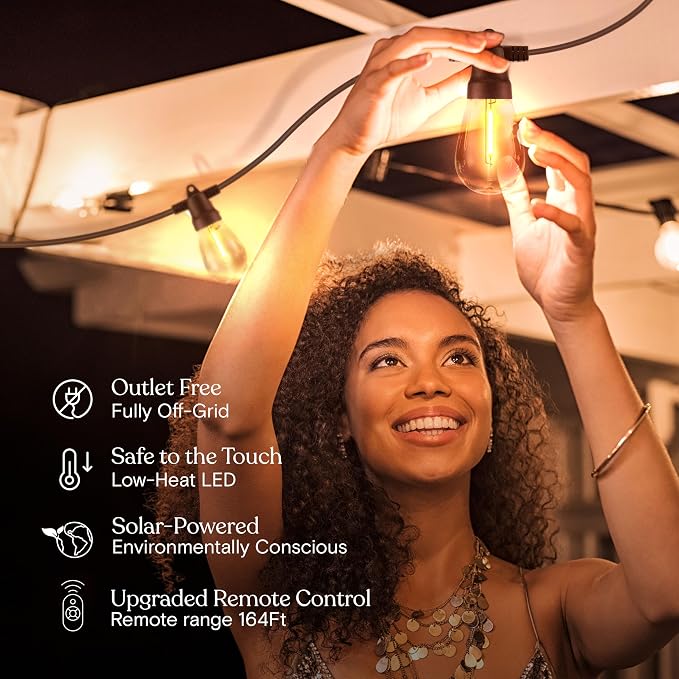 Brightech Ambience Pro Super Bright Solar - 48Ft Remote Control Outdoor String - Image 6