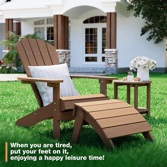 YEFU Adirondack Ottoman, Patio Foot Rest, Adirondack Foot Rest - Image 2