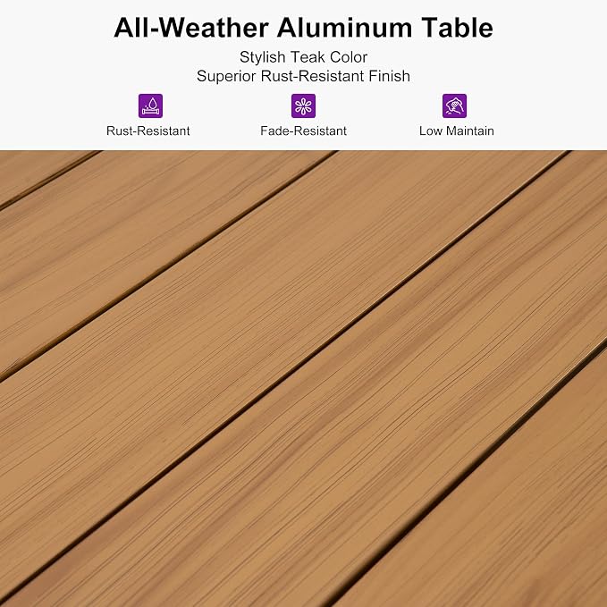 PURPLE LEAF 7 Pieces Patio Dining Set - Image 8