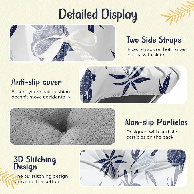 Outdoor Chaise Lounge Chair Cushion 75.1 x 22.8 x 4.7 Inches 100% Waterproof - Image 4