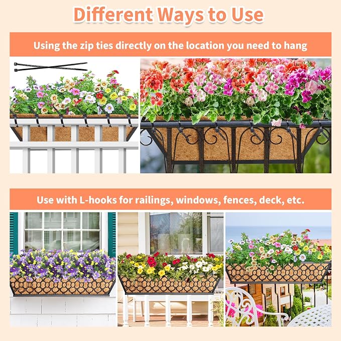 Riare 4 Pack 23 Inch Window Boxes Planters - Image 5