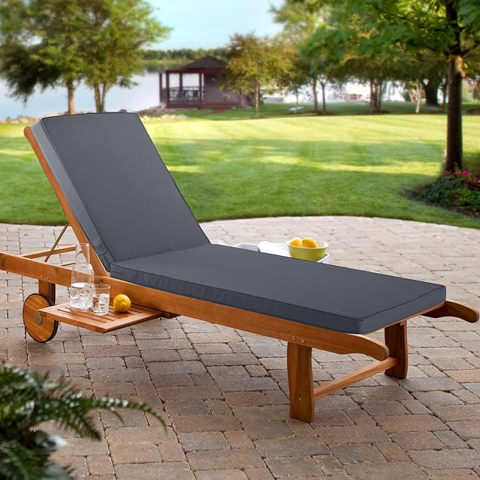 Chaise Lounge Cushion for Outdoor Furniture, Waterproof Fade and Tear Resistant - Image 2