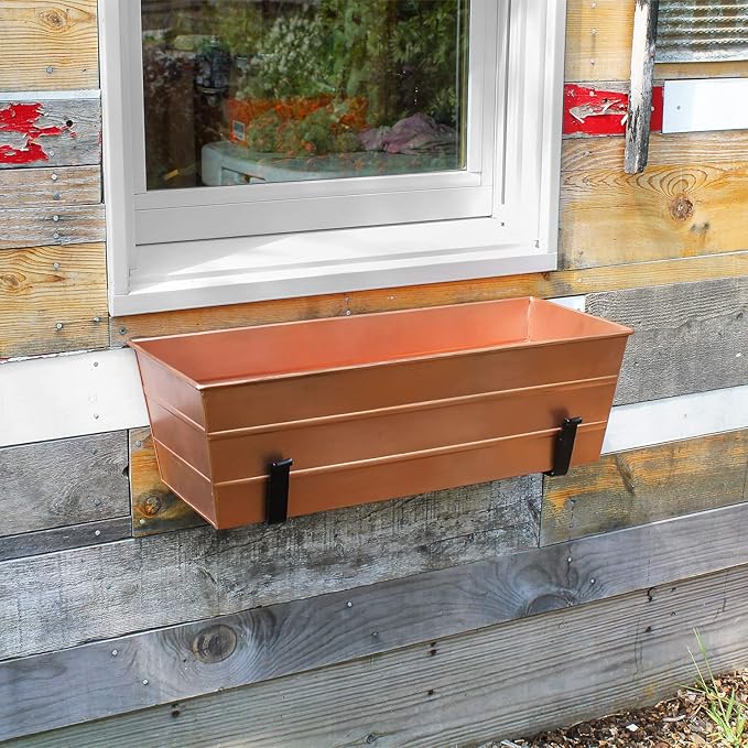 Achla Designs Medium Copper Flower Box - Image 5