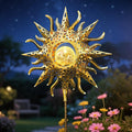 TAKE ME Sun Solar Lights Outdoor Waterproof Metal Garden Stakes by TAKEME