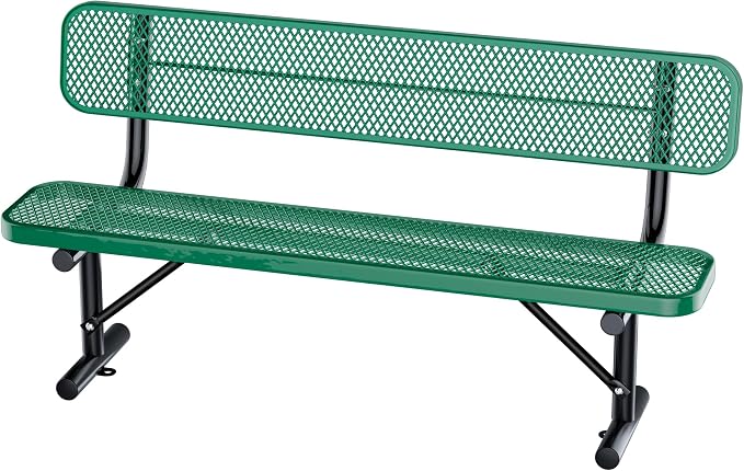 6FT/72INCH Heavy Duty Metal Park Bench by Unknown