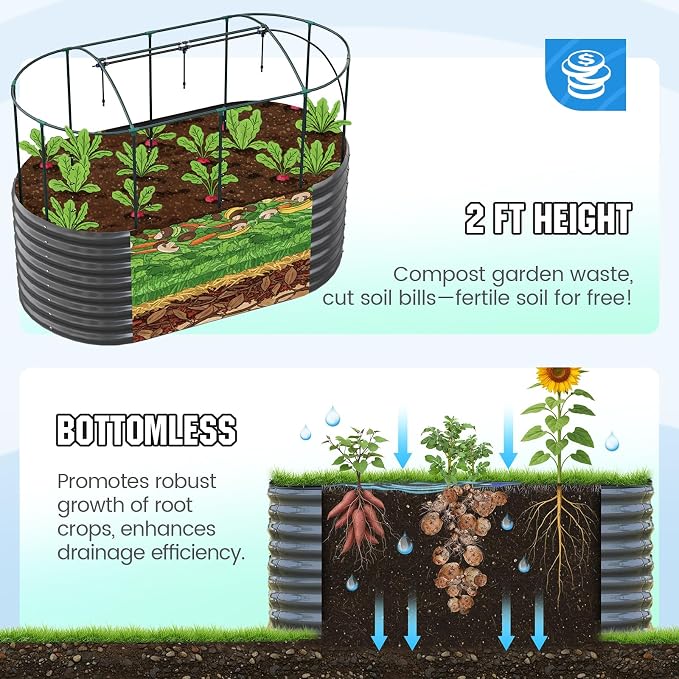 Quictent Galvanized Raised Garden Bed Kit - Image 5