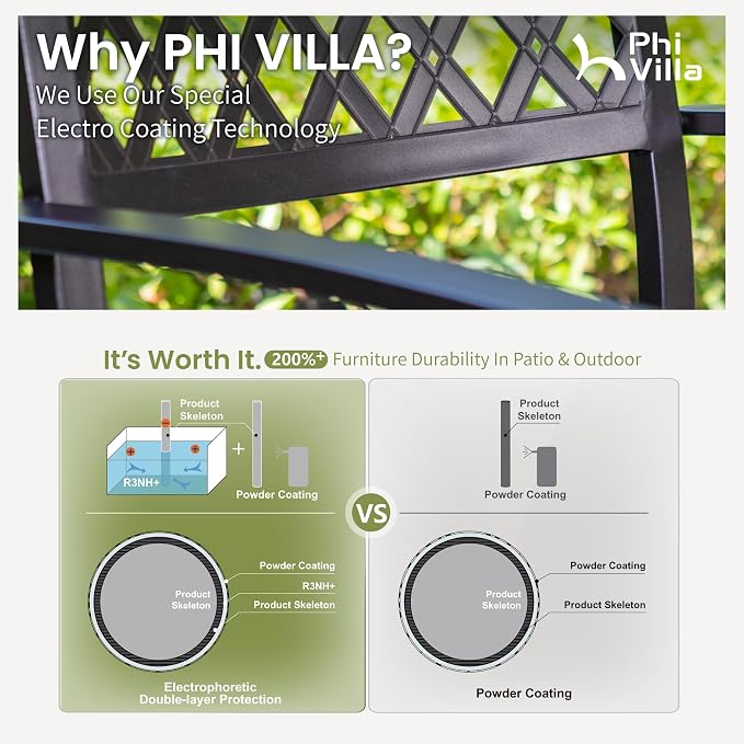 PHI VILLA 5 Pieces Outdoor Dining Set - Image 8