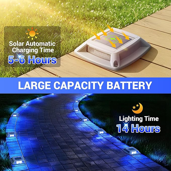 Solar Driveway Lights Outdoor 16 Pack, IP68 LED Solar Powered Waterproof - Image 5